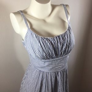 ❤️ 3/$15 . Smart Baby Blue and White Striped Dress